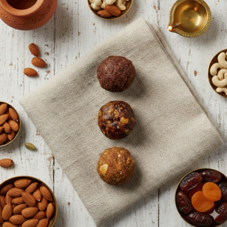 Trio Combo 2 (Anjeer Dry Fruits Laddu, Gond and Flax Seeds)