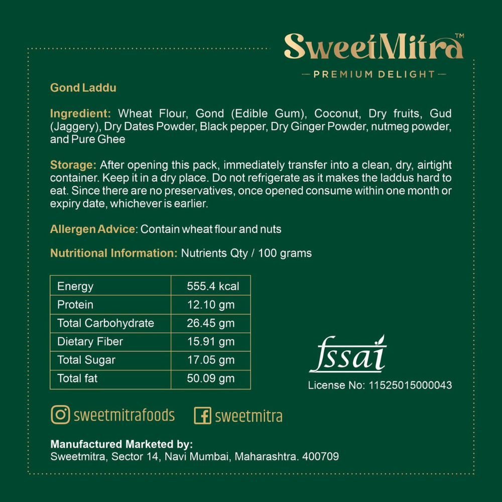 Gond Dry Fruits Laddu - Image 3